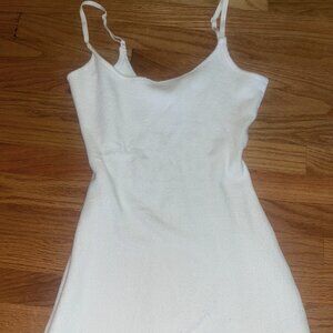 White Terrycloth Beach Mini Dress